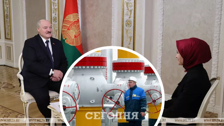 Лукашенко рассказывает журналистам, как он будет играться с вентилем / Коллаж "Сегодня"