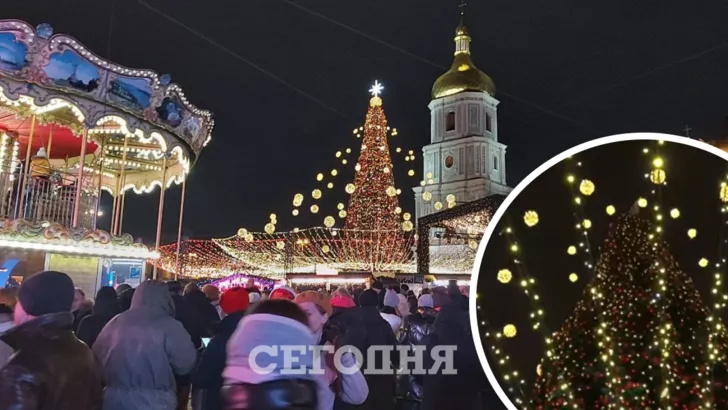 В Киеве не получилось засветить елку с первого раза