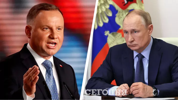 Анджей Дуда (слева) и Владимир Путин (справа). Фото: коллаж "Сегодня"