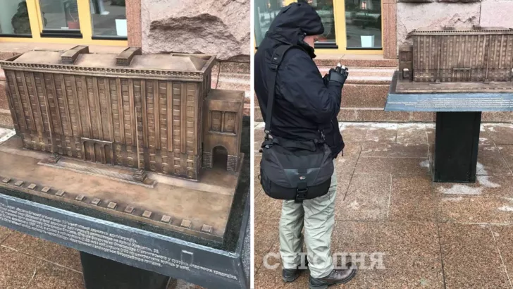Перед зданием киевской мэрии появилась ее уменьшенная копия
