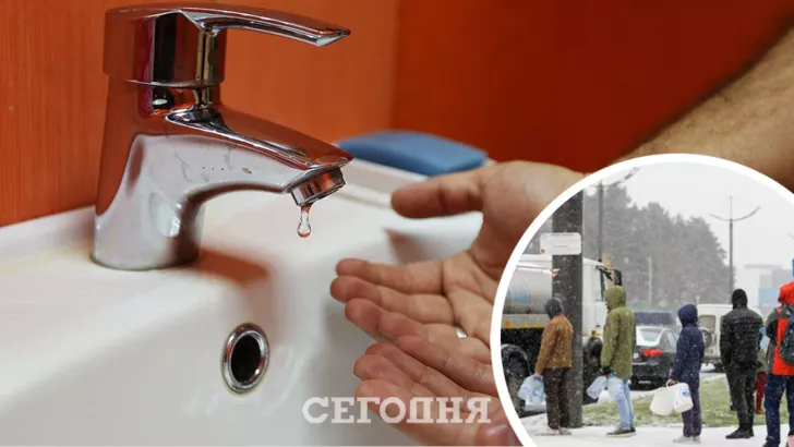В Киеве отключили водоснабжение. Фото: коллаж "Сегодня"