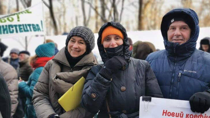 У Києві художники вийшли на протест. Фото: Анна Бондар