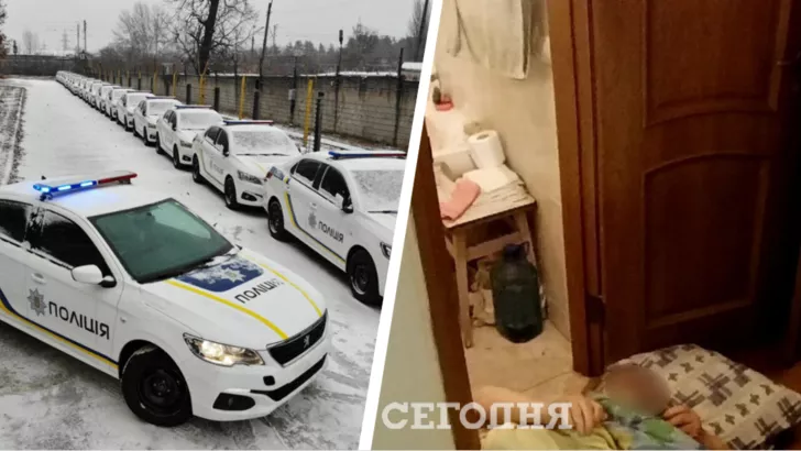 Под Киевом полицейские спасли пожилую женщину. Фото: коллаж "Сегодня"