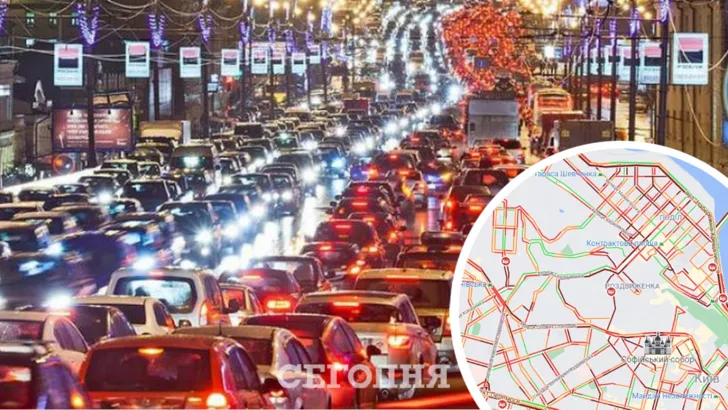 В Киеве затруднено движение вечером 23 декабря.