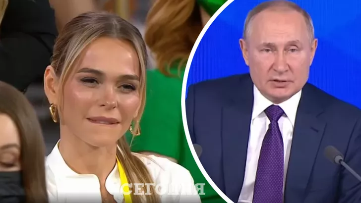 Анна Хилькевич показывала соблазнительные жесты Владимиру Путину.