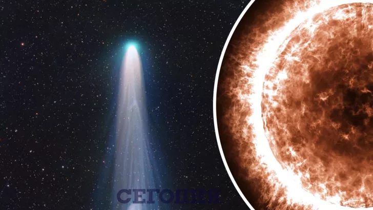 Комета Леонарда потеряла кусок хвоста