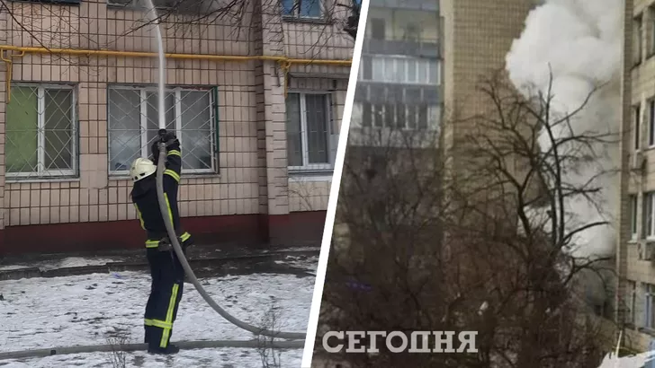 В Киеве потушили пожар в доме