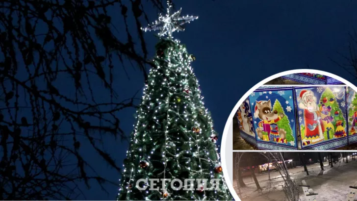 Во Львовской области неизвестные испортили праздничные декорации. Фото: коллаж "Сегодня"