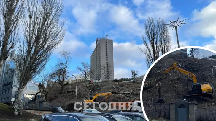 В Киеве "оголили" склон Черепановой горы
