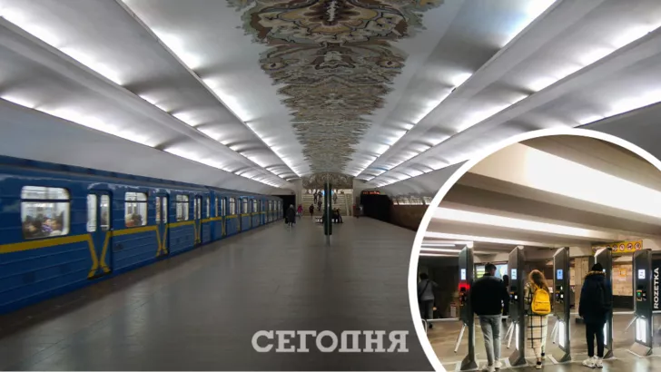 В метро Киева могут быть ограничения на входе. Фото: коллаж "Сегодня"