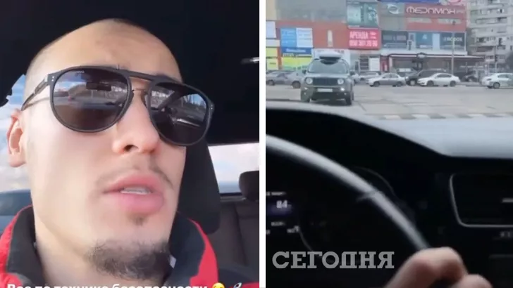 Водитель, нарушая правила ПДД, разъезжает по улицам Харькова
