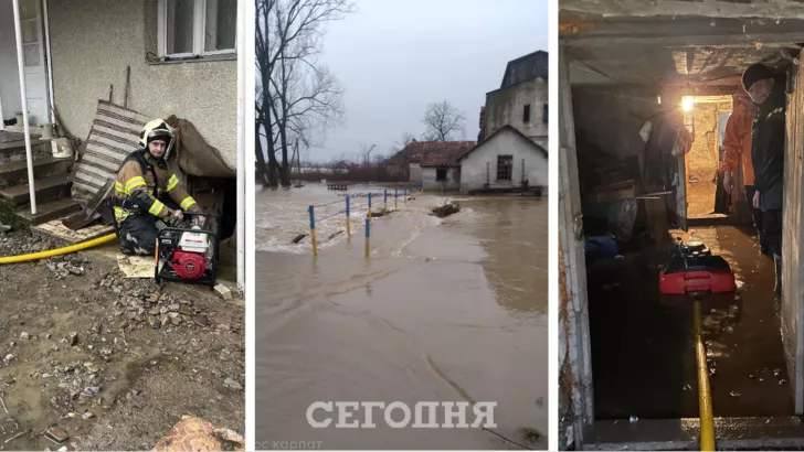 В Україні затопило кілька сіл. Фото: колаж "Сьогодні"