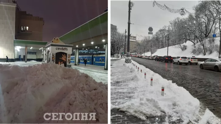 Снег повлек за собой значительные осложнения на дорогах Украины.