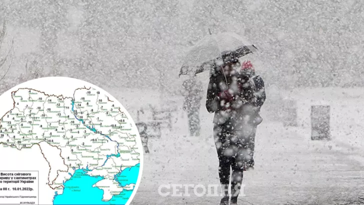 В Украине прошел снегопад
