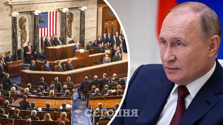 Сенат США готовит санкции против Владимира Путина. Фото: коллаж "Сегодня"
