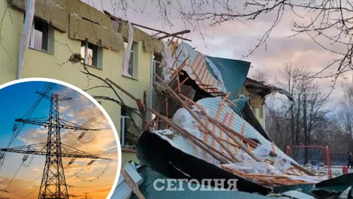 Ветер в Черниговской области повредил здания и оставил людей без света