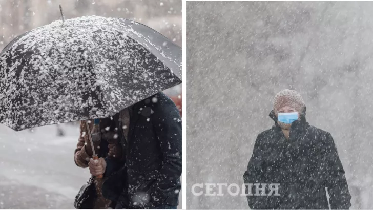 В Киеве прогнозируется снег.