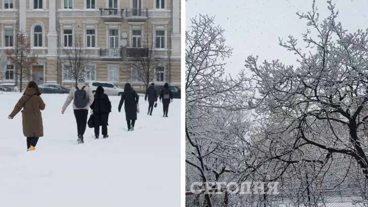 Сьогодні в столиці України сніжитиме/Колаж: "Сьогодні"