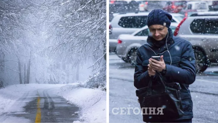 В Украине снова обещают снегопады. Фото: коллаж "Сегодня"