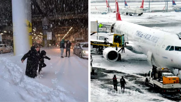 Аеропорт Стамбула паралізував сильний снігопад