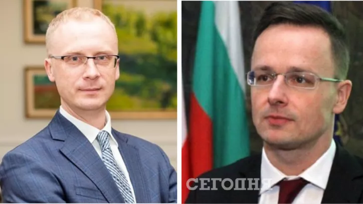Олег Ніколенко (ліворуч) та Петер Сіярто (праворуч). Фото: колаж "Сьогодні"