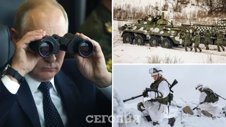 Путін готується до можливого вторгнення. Колаж "Сьогодні"