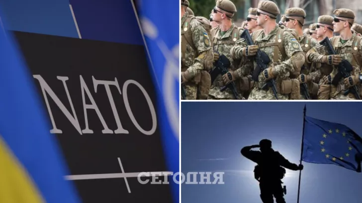 На Заході бачуть Україну майбутнім членом НАТО та ЄС. Колаж "Сьогодні"
