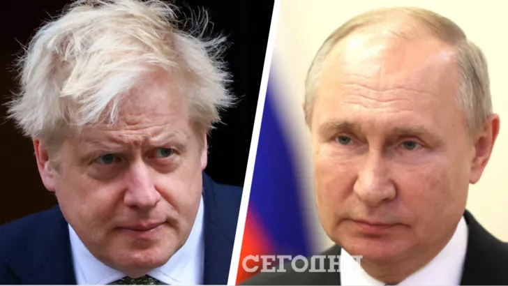Борис Джонсон (ліворуч) та Володимир Путін (праворуч). Фото: колаж "Сьогодні"