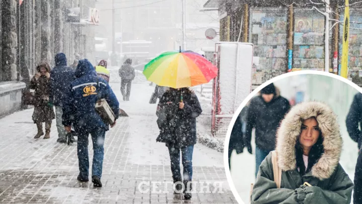 В Киеве настоящая зимняя погода. Фото: коллаж "Сегодня"