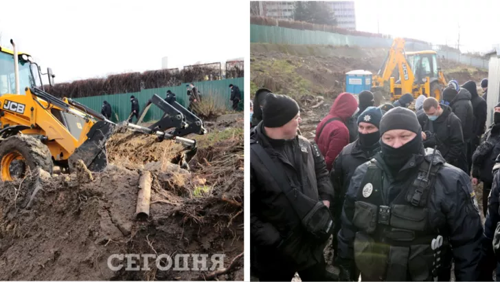 На Черепановій горі активісти знесли огорожу будівельників.