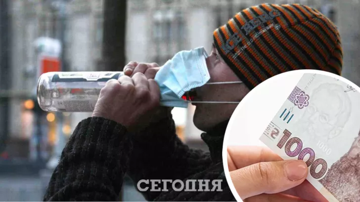 В Киевской области за "тысячу Зеленского" купили алкоголь. Фото: коллаж "Сегодня"