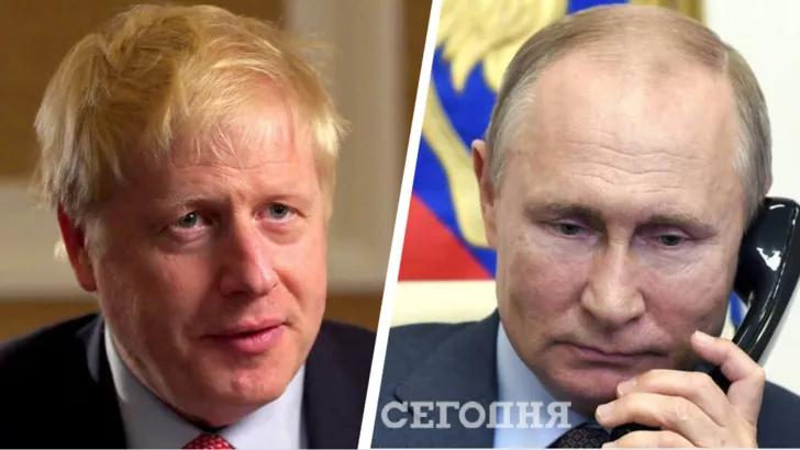 Борис Джонсон (слева) и Владимир Путин (справа). Фото: коллаж "Сегодня"