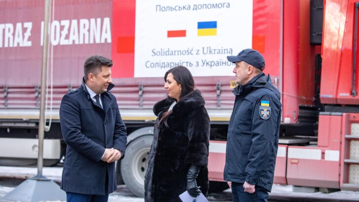 Україна отримала гуманітарну допомогу від Польщі/Фото: ДСНС України