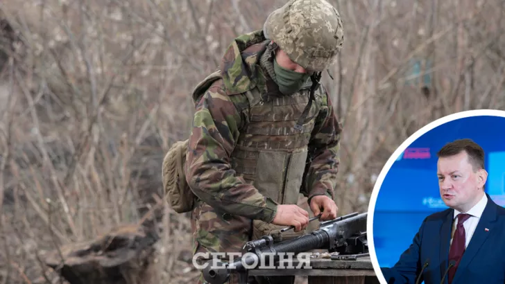 Міністр оборони Польщу Маріуш Блащак не повідомив, коли саме Україна отримає зброю/Колаж: "Сьогодні"