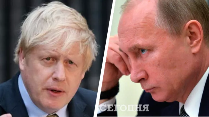 Борис Джонсон (слева) и Владимир Путин (справа). Фото: коллаж "Сегодня"