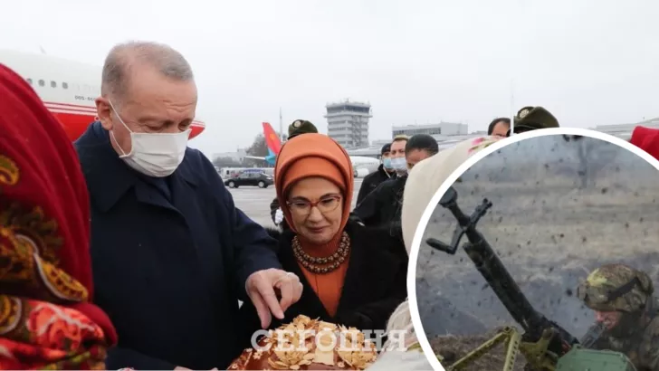 Реджеп Эрдоган прибыл в Киев. Фото: коллаж "Сегодня"