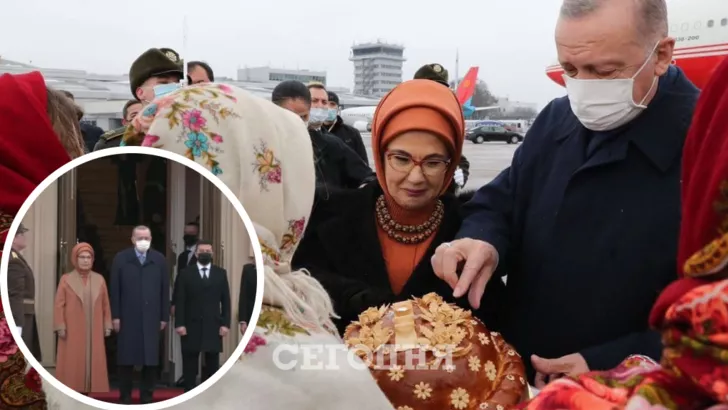 Президент Турции Реджеп Тайип Эрдоган прибыл в Украину вместе с супругой Эмине