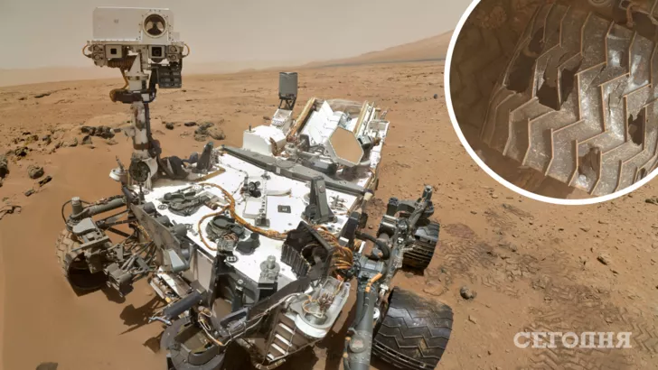 Марсоход Curiosity повредил свои колеса
