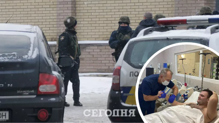 Пострадавший в стрельбе в Днепре Игорь находится в больнице. Фото: коллаж "Сегодня"