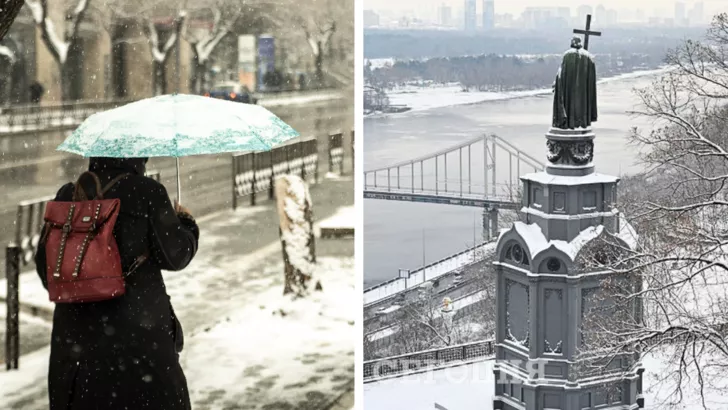 Несмотря на "плюсовую" температура в столице ожидается снег/Коллаж: "Сегодня"