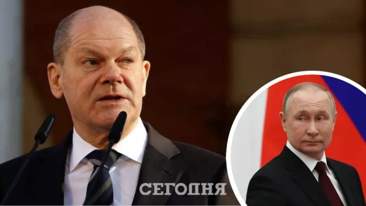 Олаф Шольц (ліворуч) та Володимир Путін (праворуч). Фото: колаж "Сьогодні"