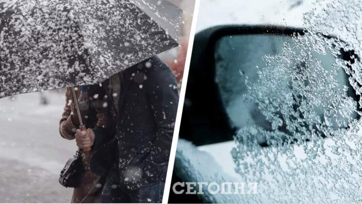 В Україні буде плюсова температура, але сніжно. Фото: колаж "Сьогодні"