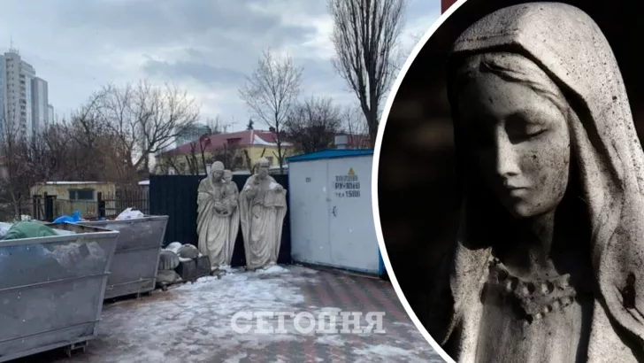 У Києві на смітнику знайшли незвичайні статуї