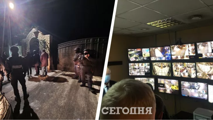Полиция исследует камеры наблюдения в доме бизнесмена. Фото: ГУ Нацполиции в Харьковской области.