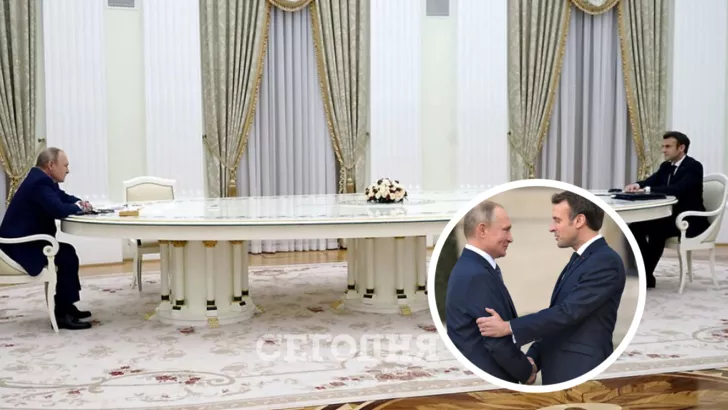Президенты Франции и России соблюдали дистанцию на переговорах