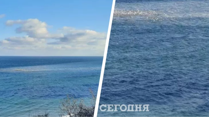 В Одессе появилось пятно в море. Фото: Новини.LIVE Odesa, коллаж "Сегодня"
