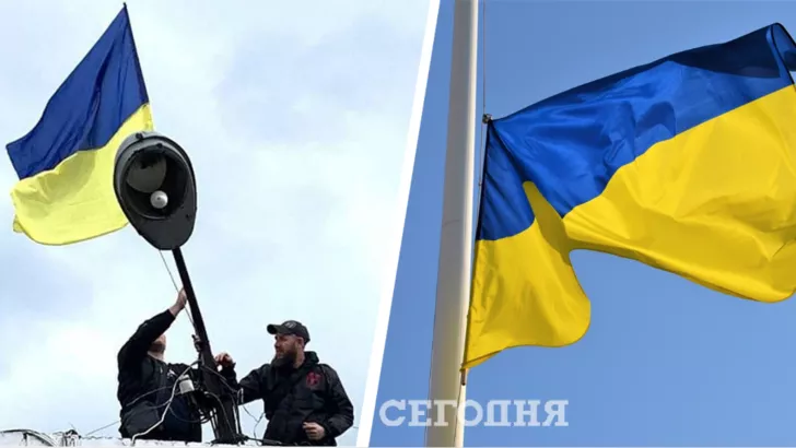 Украинцев призывают вывешивать флаги. Фото: коллаж "Сегодня"