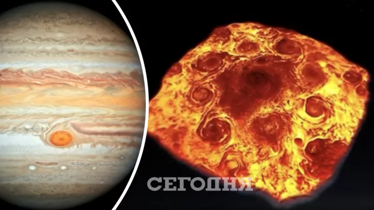 Ураган на Юпитере удивительно напоминает пиццу пепперони