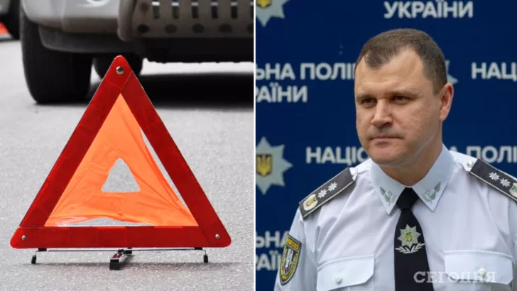 Глава Национальной полиции Игорь Клименко заявил, что количество летальных ДТП уменьшилось/Фото: коллаж: "Сегодня"