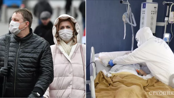 В Украине 16 февраля от COVID-19 умерли 259 человек / Коллаж "Сегодня"